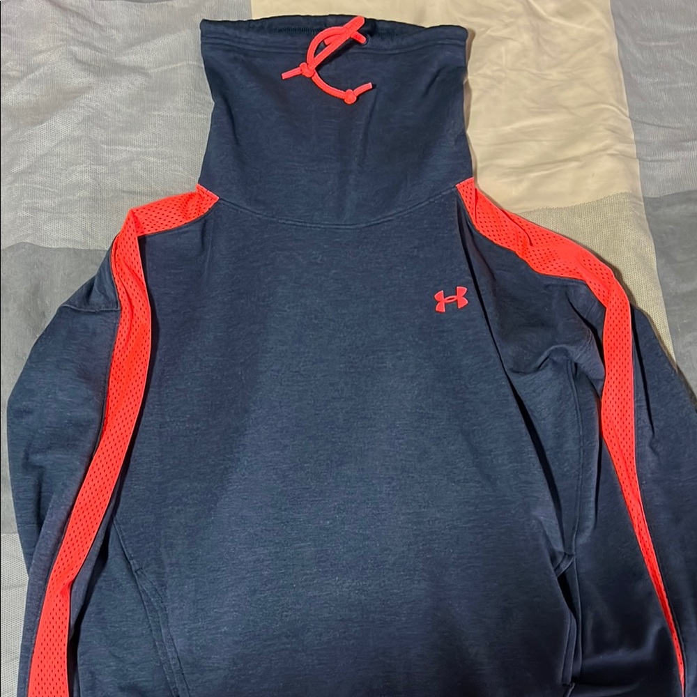 Under Armour Navy and Red Hoodie